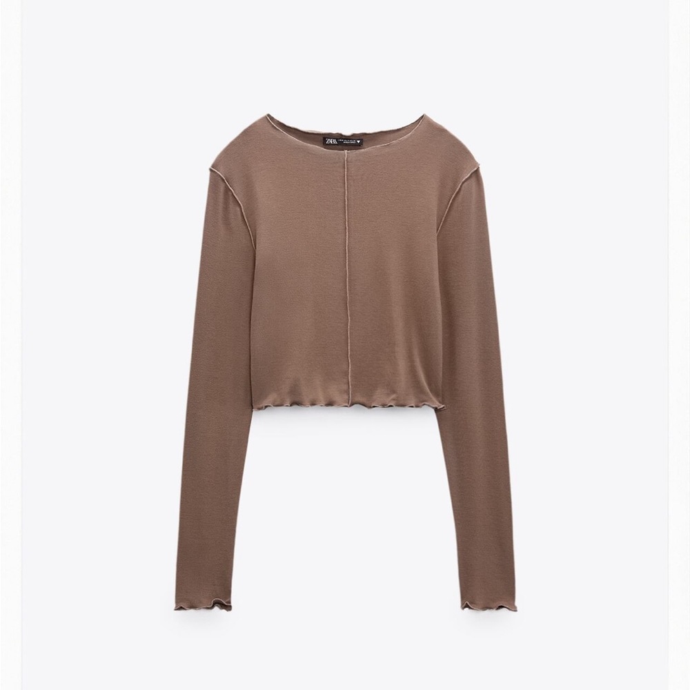 ZARA Cropped Long Sleeve size S - Picture 4 of 5